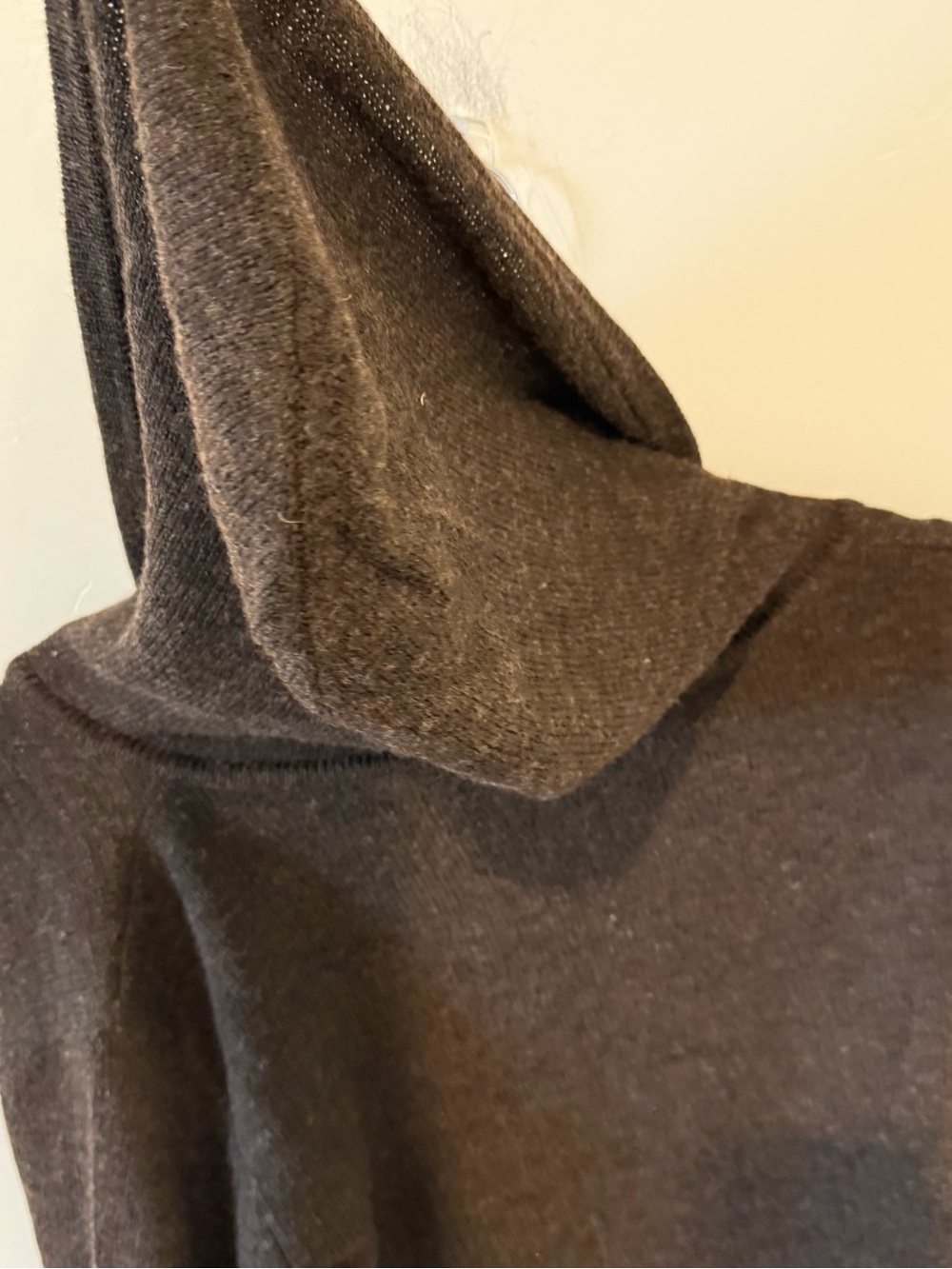 Betabrand Women's Brown Hooded Wrap Sweater L/XL Wool Cozy Fall Warm Winter - Picture 7 of 9